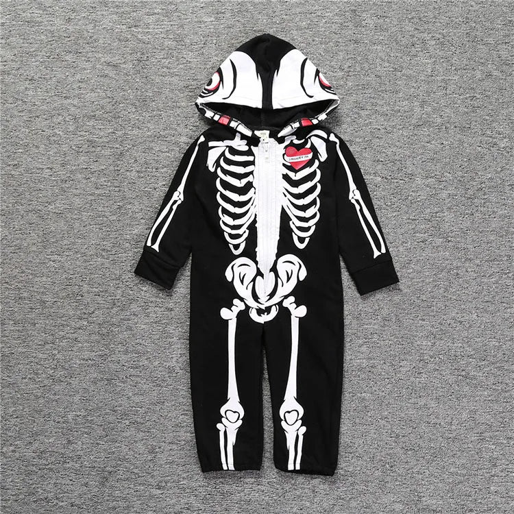 0-24Months Baby Boys Jumpsuits Halloween Costumes Children Halloween Cosplay Party Boy Clothes Long-sleeved Hoodie