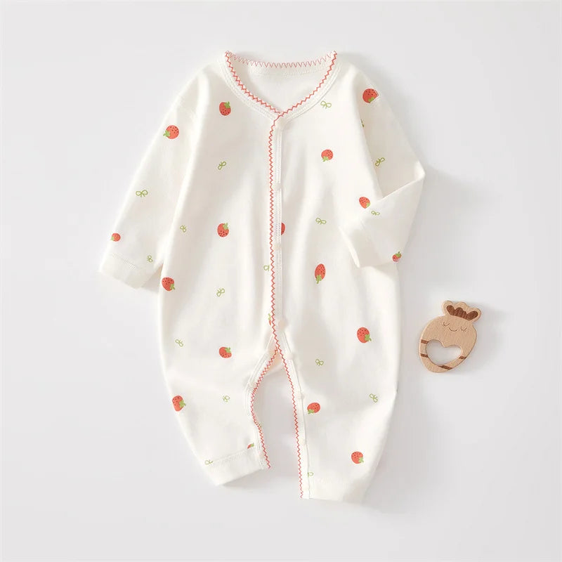 Newborn Baby Rompers For Girls Boys Cotton Print Infant Jumpsuit Spring Autumn Long Sleeve Boy Clothing Outfit Outdoor Clothes