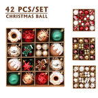 42PCS 6CM Christmas Ball Champagne Xmas Tree Hanging Pendant Ornaments 2026 Christmas Home Decoration 2027 New Year Party Gifts