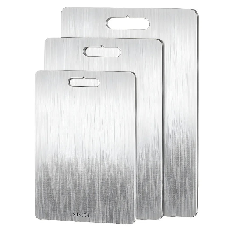 304 Stainless Steel Thickened Cutting Board Antibacterial Mildew-proof Kneading Dough Board Kitchen Fruit vegetable