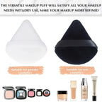 2/5/10/20Pcs Triangle Velvet Powder Puff Pizza Flours Mini Face Makeup sponge Cosmetics Washable Lightweight Makeup Tool