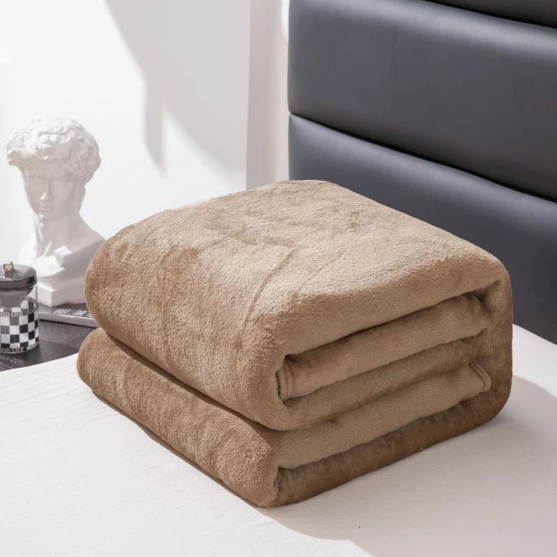 Flannel Blanket - High-weight Multi-functional Soft Blanket with Skin-friendly Texture and Multiple Color Options Available