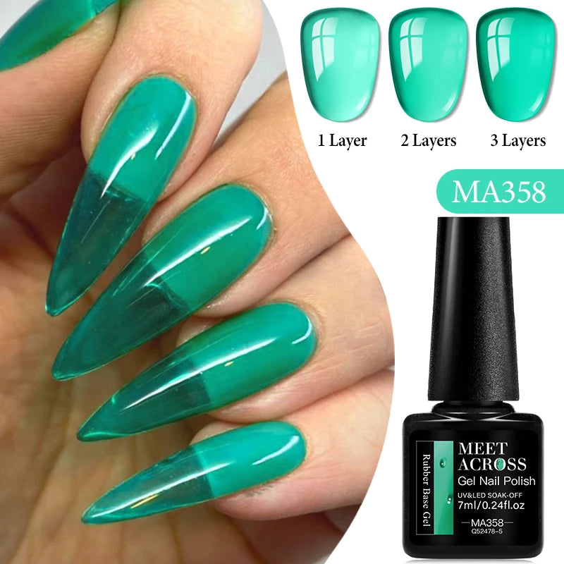 7ml Nude Rubber Base Gel, 68 Colors, DIY Nail Art Supplies Gel for Nails Design, UV LED Soak Off, Easy to Apply, Long Lasting