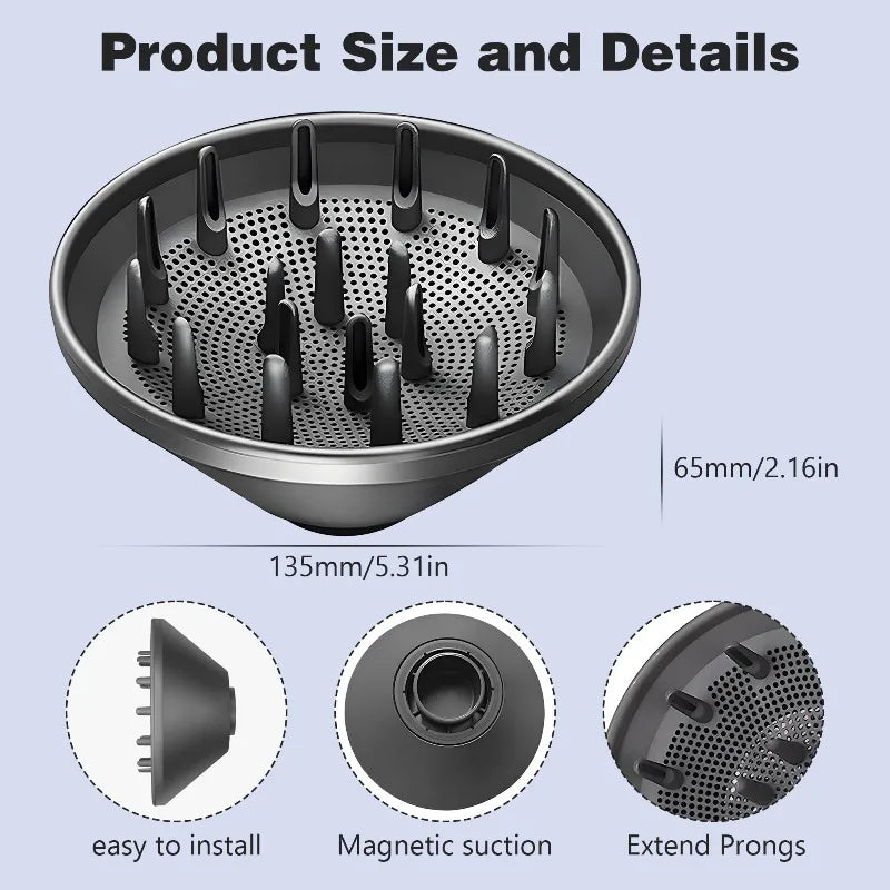 Hair Diffuser Attachment Nozzles for HD01 HD02 HD03 Blow Dryer Styler Styling Tool Wavy Curly Coily Hair Tools Accessaries