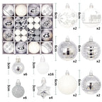 44Pcs 3/6CM Merry Christmas Decoration Ball Christmas Tree Topper Pendant for Home Decor New Year 2026 Navidad Gifts Supplies