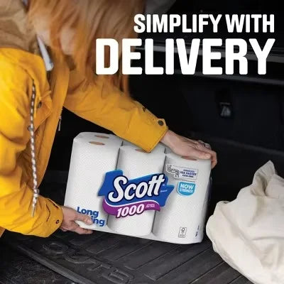 Bathroom Tissue 1000 Septic-Safe 1-Ply - 4 Rolls: 1000 Sheets Per Roll for Everyday Household Use