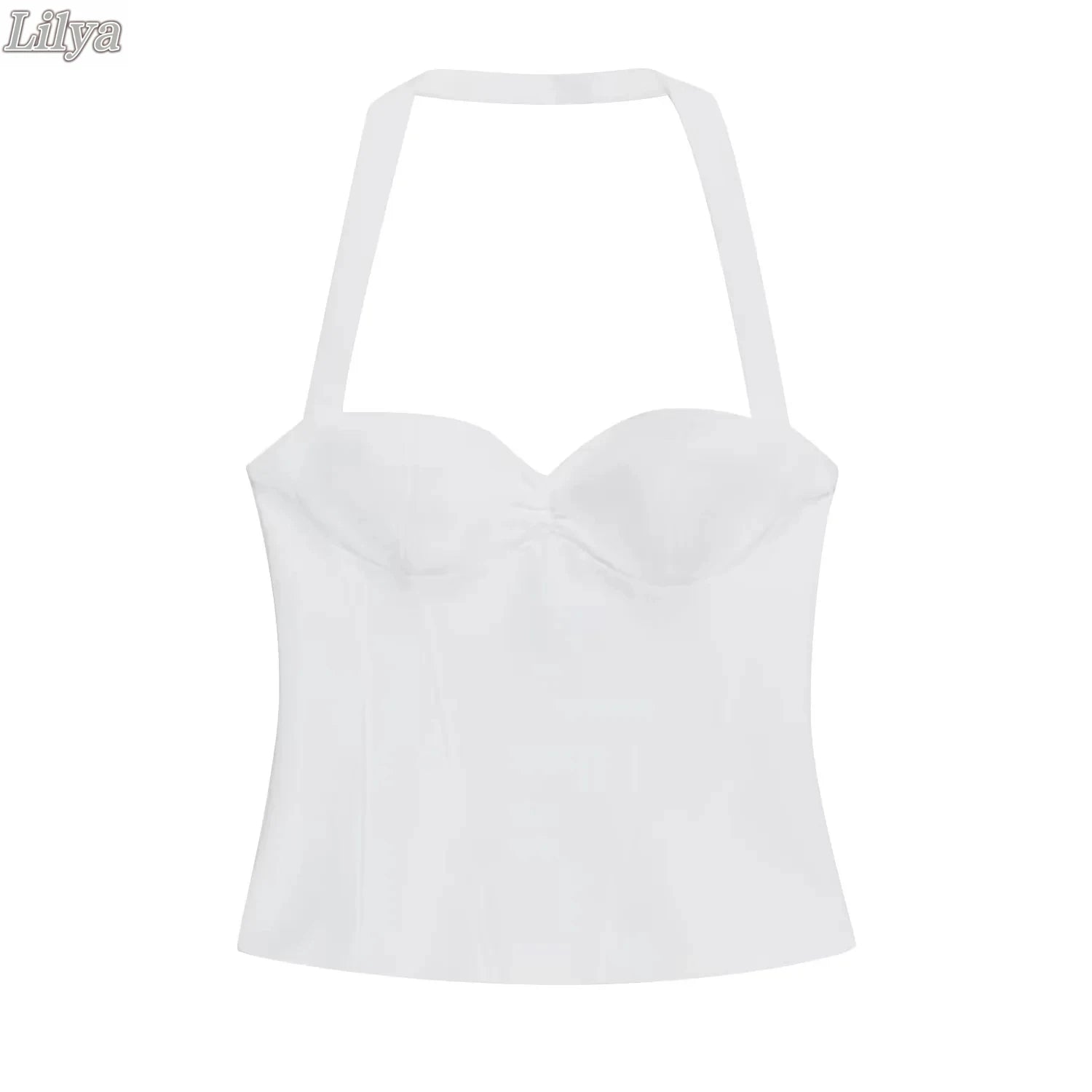 Sexy Y2K Girl Halter Tops Corset Slim Polka Dot Print Short Tops Camis Fashion 2026 Spring Summer Streetwear Holiday Beach Camis