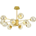 Modern Living Room Glass Ball Chandelier, Ceiling, Dining Room Led Light, Room Decoration, Indoor Lighting, Hanging Chandelier