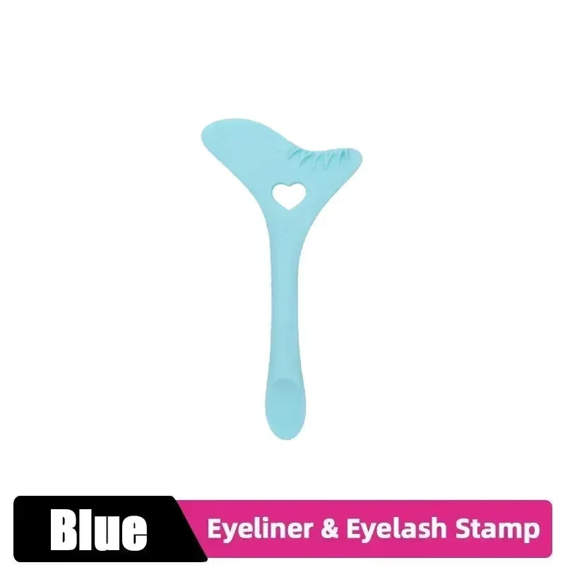 Eyeliner Makeup Stencils 1pc Multi-functional Silicone Eyeliner Aid Tool Drawing Lipstick Wearing Aid Face Cream Applicator