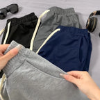 Comfortable Fitness Mens Summer Casual Shorts Drawstring Athletic Shorts Loose Women Cotton Sweatpants Sports Jogging Beach Pant