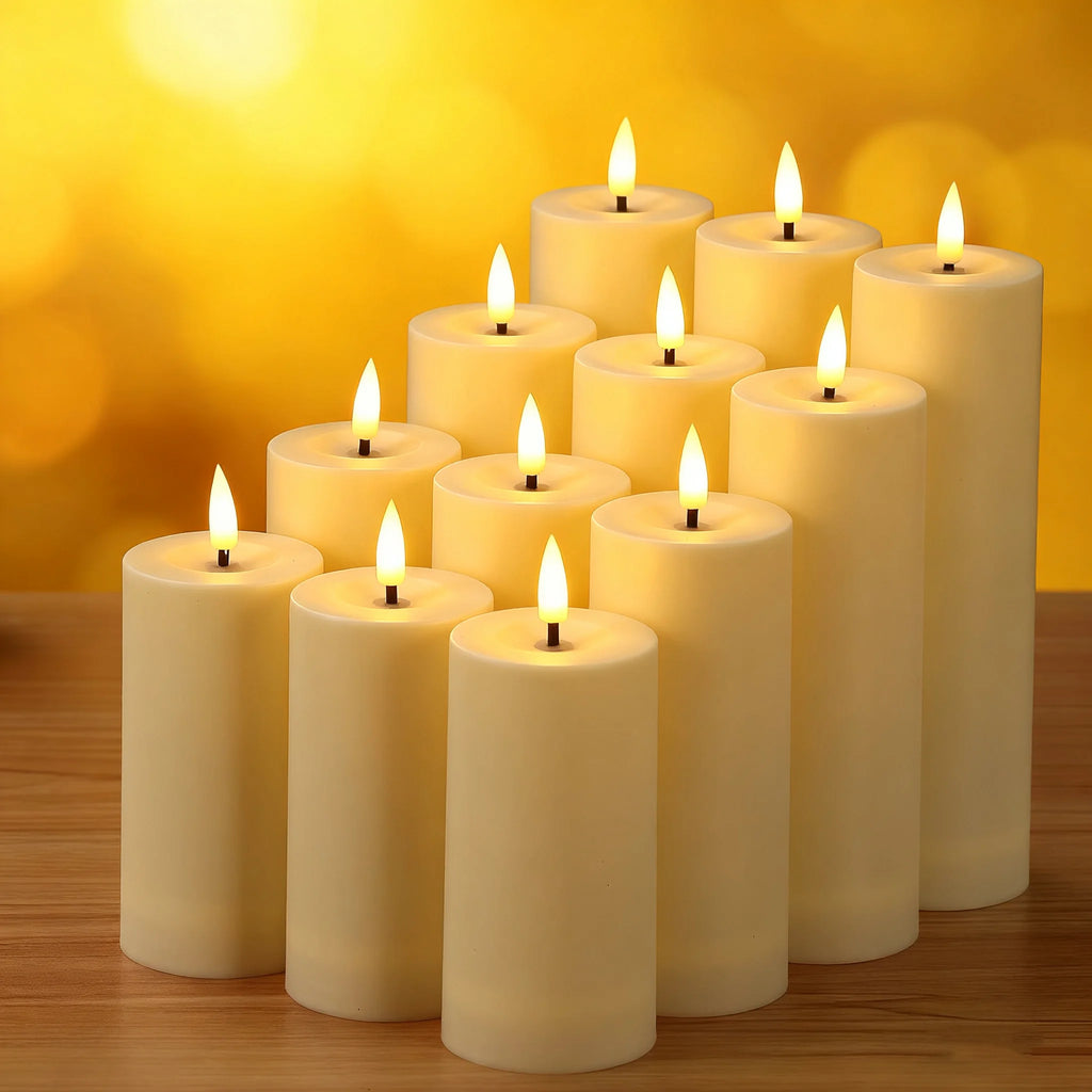 12pcs 4pcs LED Flameless Candles Flickering Light with Remote Control for Festival Wedding Home Party Decor Lighting Christmas