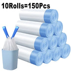 Drawstring Garbage Bag Household Portable Kitchen Thickened Large Student Dormitory Automatic Closing Lat Thick Plastic Bag