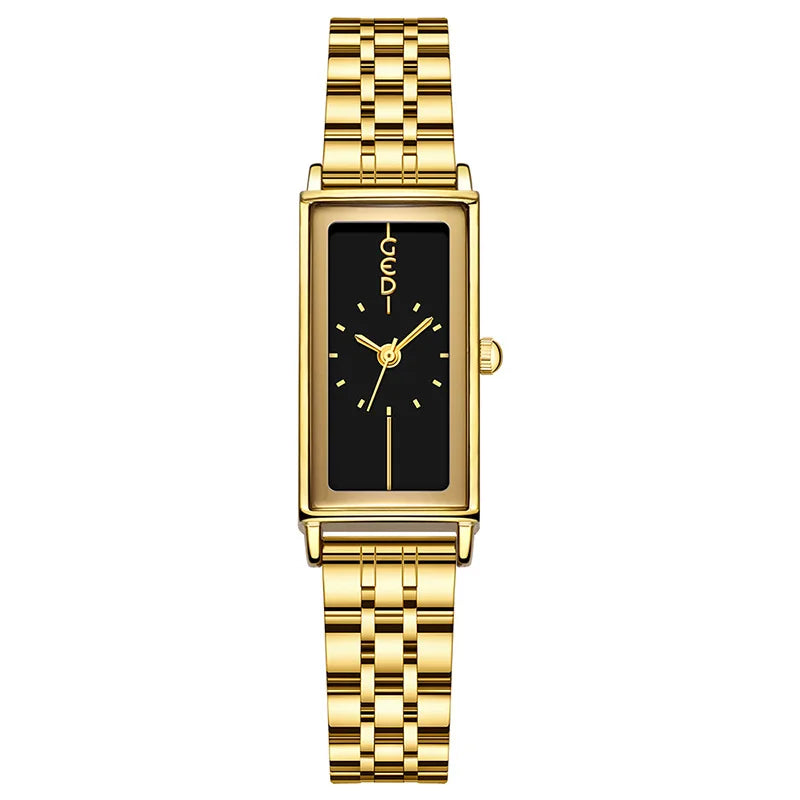 Women's Watches fashion trend rectangular stainless steel strip waterproof high-end quartz watch retro simple lady watch