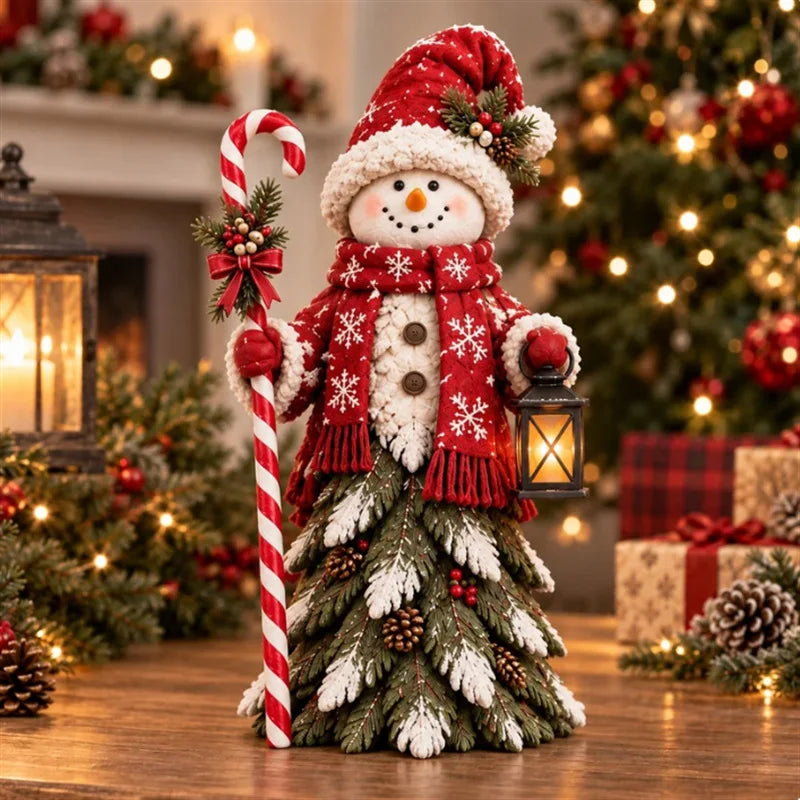 2026 Christmas Wooden Ornaments Holiday Desktop Decoration Snowman Santa Claus Witch Character Ornament Home Furnishings
