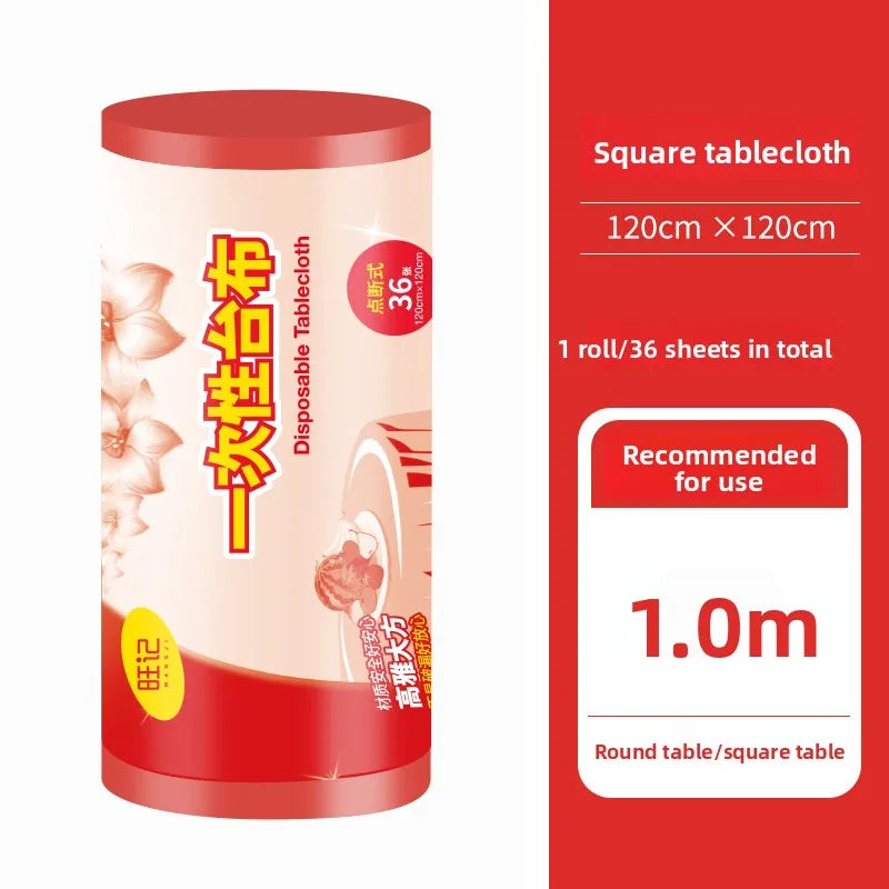 Disposable Plastic Tablecloth Thiened Waterproof Transparent Small Dining Cloth Home Use round Rectangle Square Tablecloth