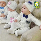 Baby Girl Coming Home Outfits Set Personalized Name Jewelry Crown Clothing Vintage Croche Infant Care Products Body Suit Pajamas
