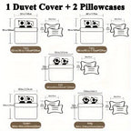 3pcs Grey and Black King Size Bed Pattern Down Duvet Cover Set Soft and Comfortable Bedroom and Dormitory Decoration Bedding Set