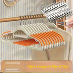 30pack (10 Velvet Hangers and 20 Clips), Heavy-duty Anti Slip Hanger for Wardrobe Organization,Various Color of Household Hanger
