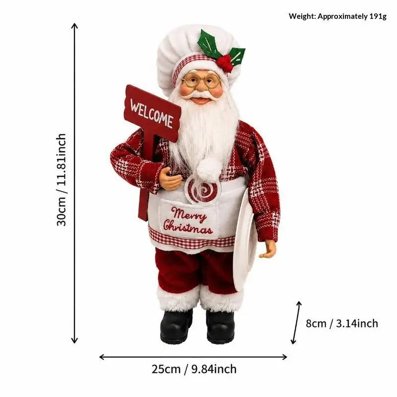 2026 Christmas Decoration For Home Santa Claus Plush Doll 30cm Navidad Party Decor Xmas Ornaments New Year Gift