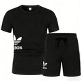 Comfortable and breathable men's summer fashion trend casual sports two-piece set (2026 model): short-sleeved T-shirt + shorts