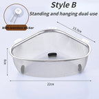 Kitchen Sink Drain Basket Stainless Steel Triangle Food Vegetables Peel Egg Filter Storage Organizer Kitchen Shelf Rack Drainier