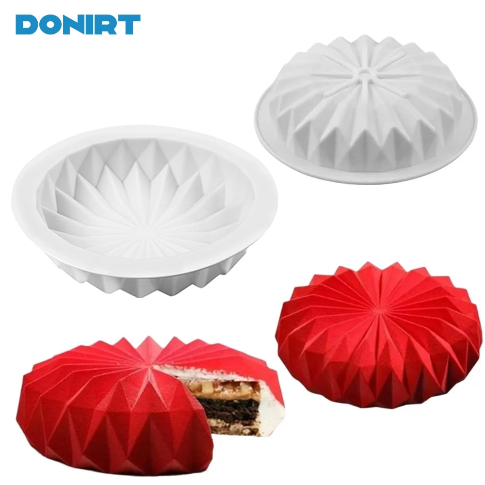 Silicone Cake Mold Lace Round Cake Pan Chocolate Biscuit Mold Reusable Handmade Candy Jelly Pudding Mold Kitchen Baking Tools