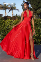 Findthat Sexy 2024 Prom Dresses High Side Split Sleeveless Party Gowns For Women Backless Satin A Line Bridesmaid Evening Dress