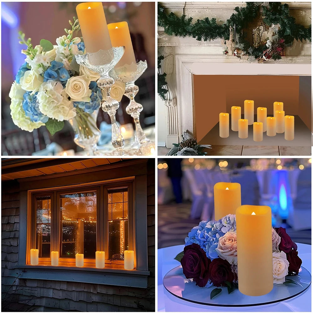 4/12Pcs Flameless Flickering Led Candles Light WIth Remote Control Tealight Led Battery Candles Lamp Home Decor for Home Wedding