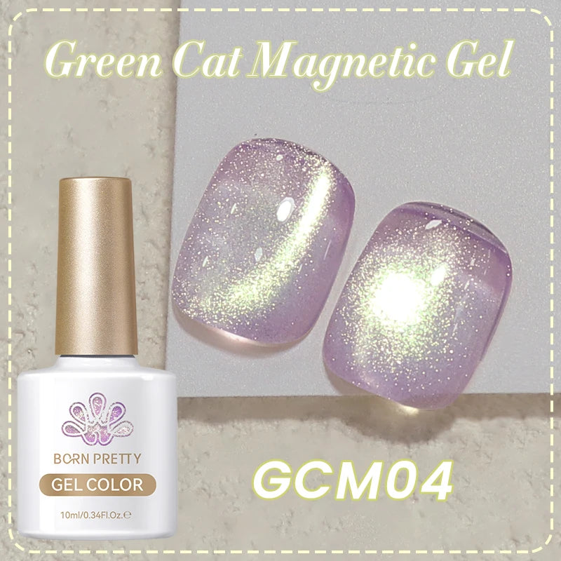BORN PRETTY 10ml Cat Magnetic Gel Sparkling Semi Permanent Soak Off Manicure UV Gel Nail Art Varnish Autumn Winter Gel Nails