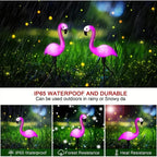 1 Pc Outdoor Solar Lights Flamingo Garden Led Stake Light Pathway Lawn Yard Landscape Halloween Christmas Decorative Lights