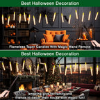 12/48 PCs  LED Floating Candles with Magic Wand Remote Flameless Flying Candle Flickering Warm Light for Halloween Holiday Decor