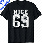 Graphic Birthday Gift NICE 69 Meme Retro Vintage Jersey Number Style Graphic T-Shirt Men Clothing Streetwear Graphic T Shirts