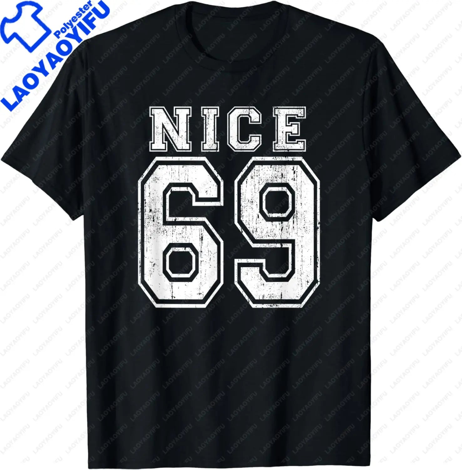 Graphic Birthday Gift NICE 69 Meme Retro Vintage Jersey Number Style Graphic T-Shirt Men Clothing Streetwear Graphic T Shirts