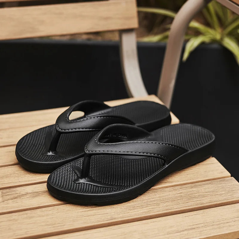 Women's Flip Flops Trendy Soft Sole Anti-slip Breathable Versatile for Any Outfit Men Beach Leisure Slippers Couple Shoes