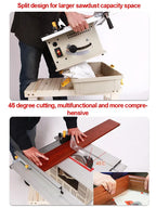 Dust-free Saw 165-10 Multifunctional Small Sliding Table Floor Electric Saw Woodworking Decoration Miter Saw