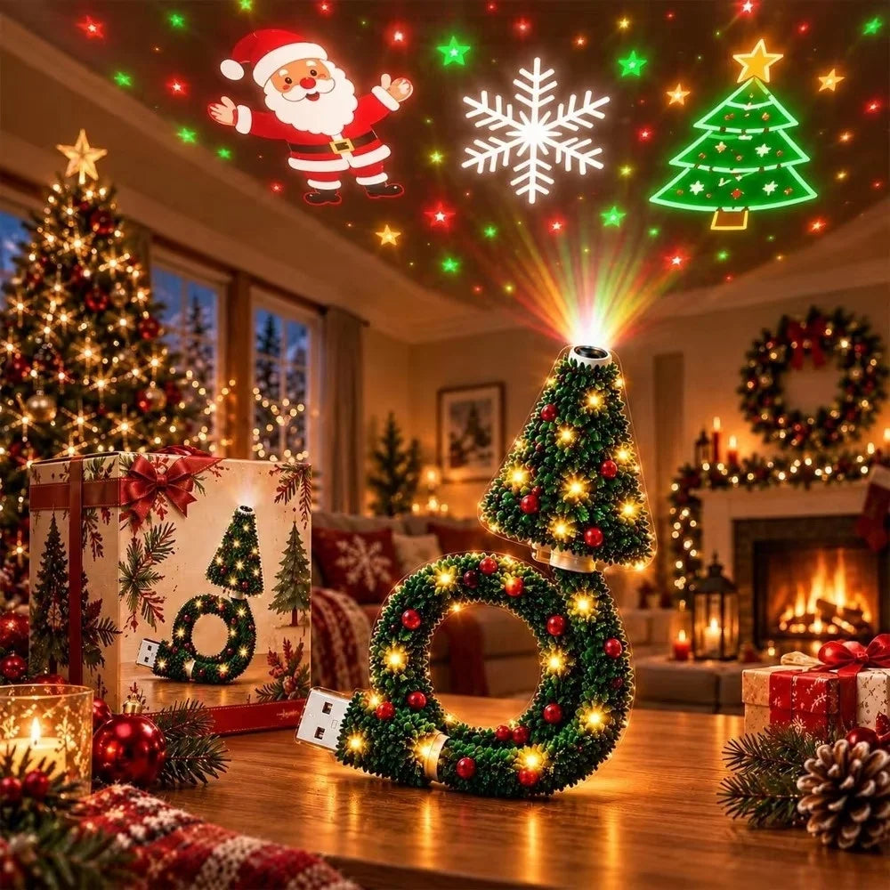 New Christmas Light Projector Easy To Connect USB Powered Christmas Night Light Includes 6 or More Festival Modes