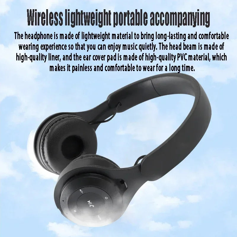 Stereo Y08 Headset Bluetooth Headset Folding Wireless Sports Earphone Gaming Headsets Over-ear Headphones for Android ios