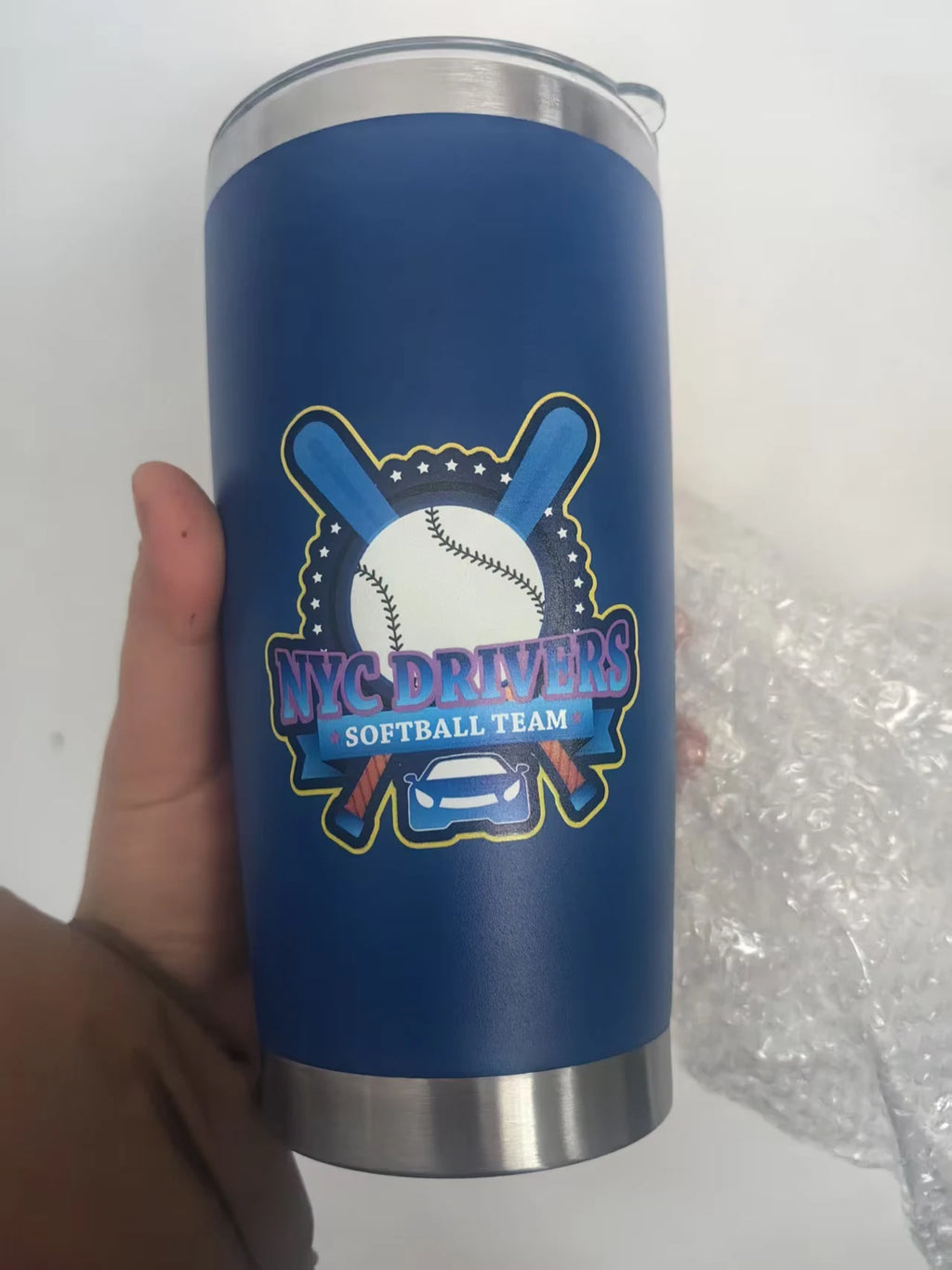 20oz Tumbler with Lid , Stainless Steel Vacuum Insulated Coffee Tumbler Cup, Double Wall Powder Coated Travel Mug