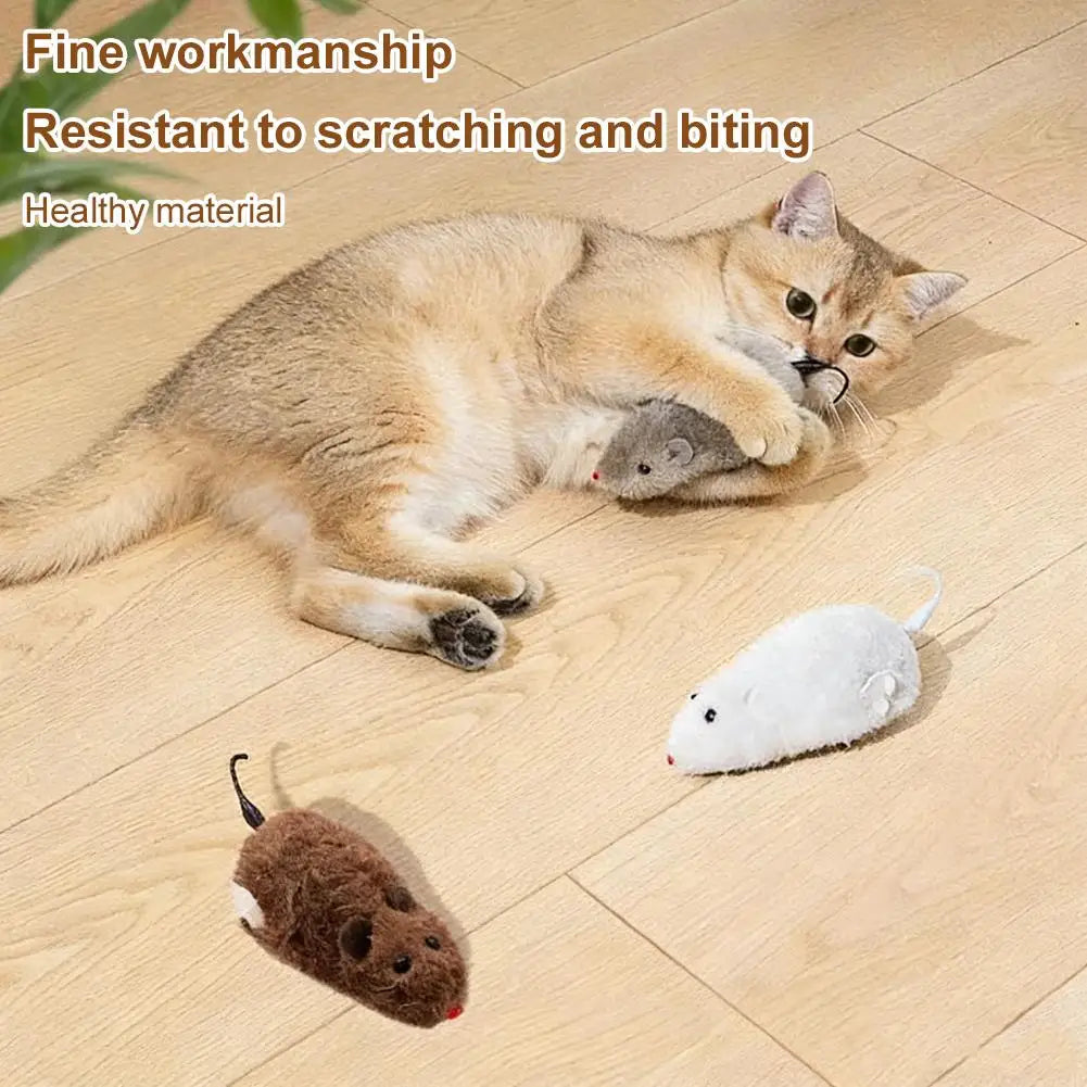 Interactive Simulation Mouse Cat Toy Automatic Sound Pet Toy Durable Bite-proof Suitable for Indoor Cats and Dogs Pet Supplies