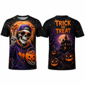 2026 New Halloween Pumpkin King Dark Castle Bat 3D All‑Over Print T‑Shirt 3D Print Short Sleeve Horror Party Tee Tops