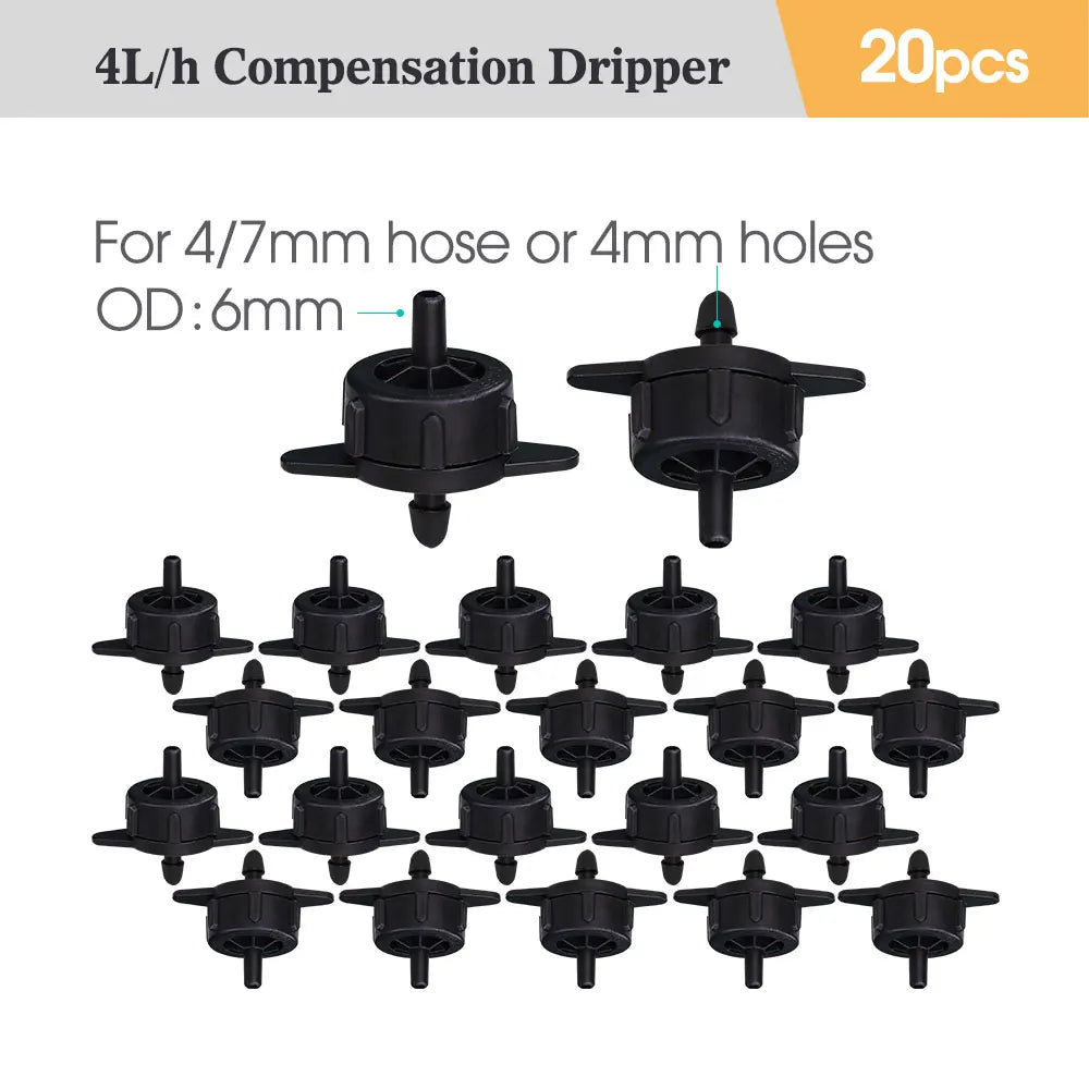 2L 4L 8L Dripper Irrigation 3/5mm Hose 2/4-Way Connector Water Splitter Emitter Drip Arrow Micro Drip System Garden Accesorries