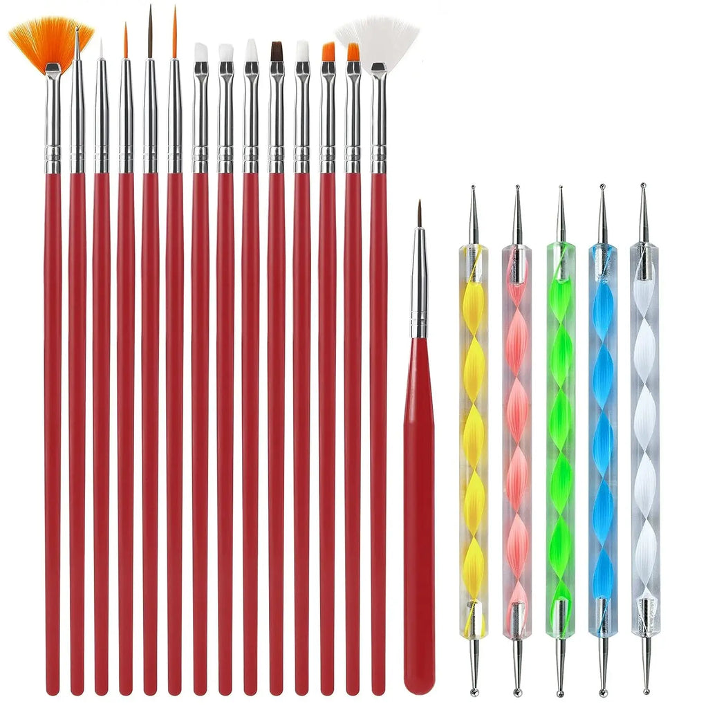 Nail Brushes Set Professional Nail Supplies For Acrylic UV Gel Drawing Dotting Manicure Nail Art Design Tools Makeup Accessorie