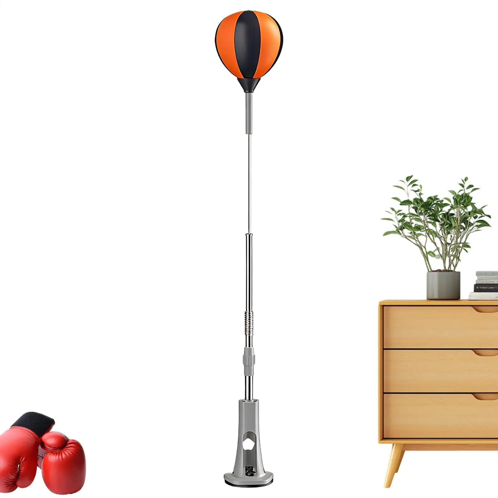 Standing Boxing Bag Boxing Training Equipment Adjustable Height Suction Base Adult Punching Bag for Kids Teens Home Gym Exercise
