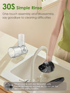 Slow Masticating Cold Press Juicer, Reverse Function Quiet Easy Clean High Yield Juice Extractor for Home Fruit Vegetable