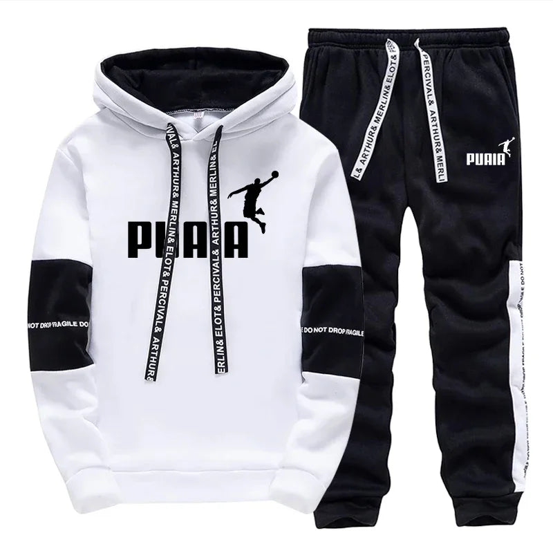 Hot Sales Mens Tracksuit Trend Printed Single Piece Sweatshirts Sweatpants Casual Hoodie Pants Office Home Quality Mens Clothing