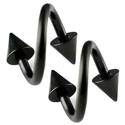 1Pair  Surgical Steel Spiral Twisted Lip Ring Nose Rings 16 Gauge Ear Cartilage Helix Piercing Body Accessories Jewelry