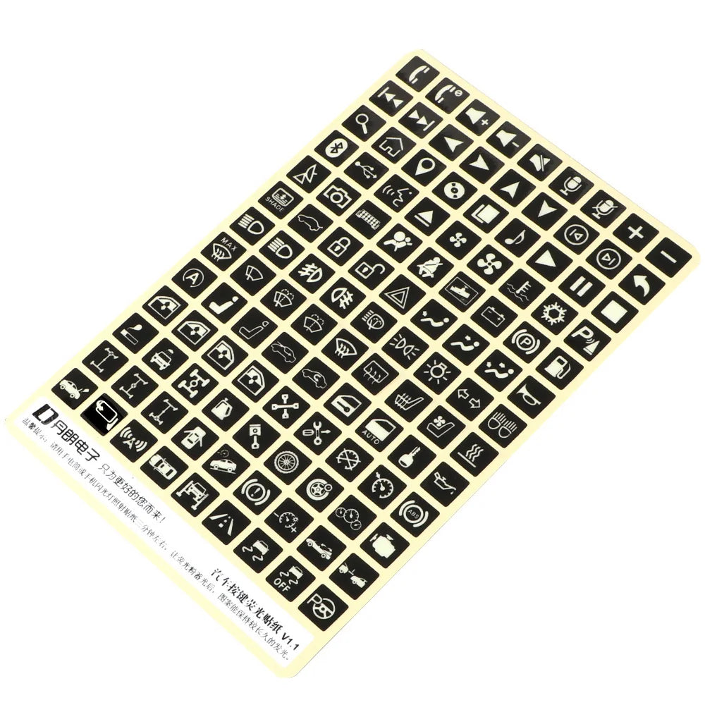 Luminous Labels Car Stickers Interior Decals Door Switches Panel Dash Board Decoration Truck Off Road Caravan Auto Accessories