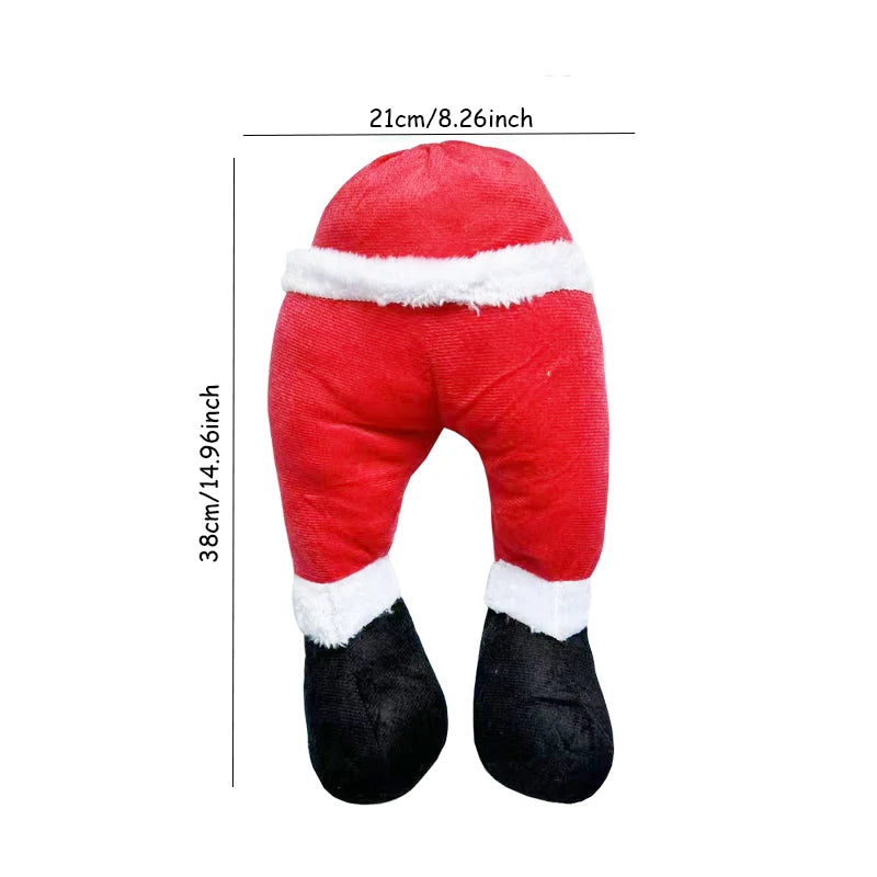 1pc Merry Christmas Green Red Santa Claus Legs Ornament Home Winter Happy New Year Xmas Celebration Party Decoration Supplies