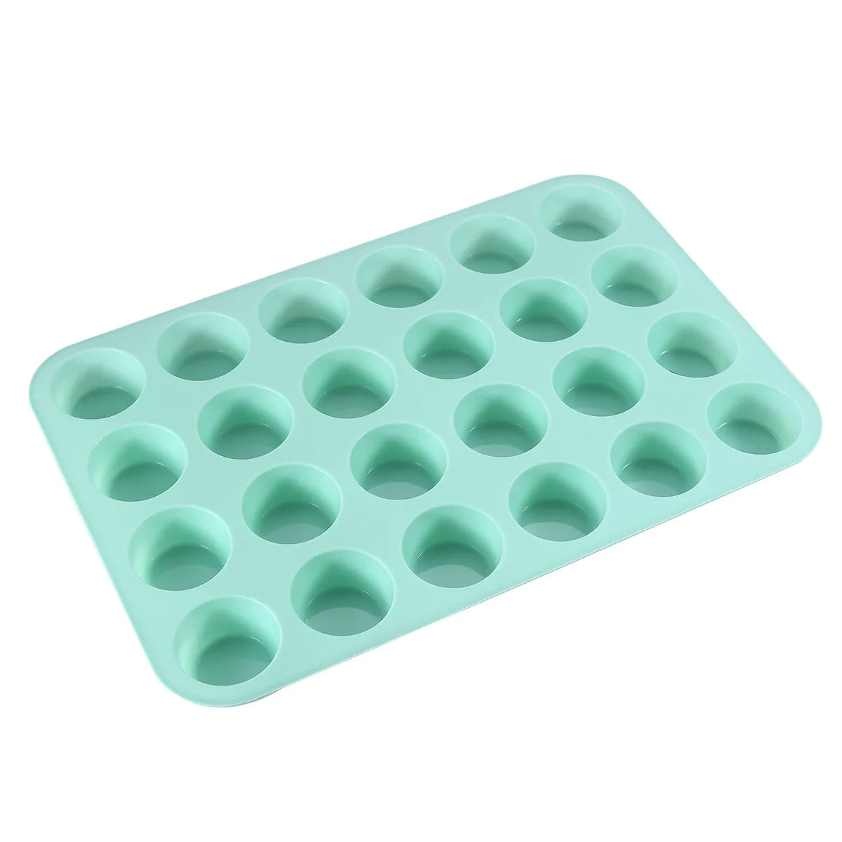 24-Hole Cake Mold Silicone Soap Cookies Cupcake Bakeware Pan Tray Mould Home Mini Muffin Cup 3D Non-stick Jelly&Candy Mold
