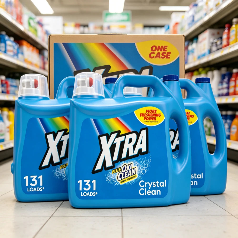 Large-capacity household Liquid Laundry Detergent for Multiple Loads with OxiClean Stain Removal